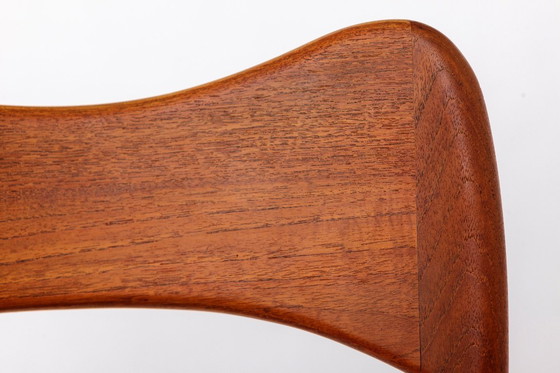 Image 1 of Arne Hovmand-Olsen Teak Chair for Mogens Kold, Danish Mid-Century Modern, 1950s Vintage, Dark Blue Upholstery