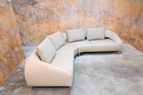 New Upholstered Leather Leolux Vol De Reve Design "Corner Sofa" – Textile (photo 3 of 8)