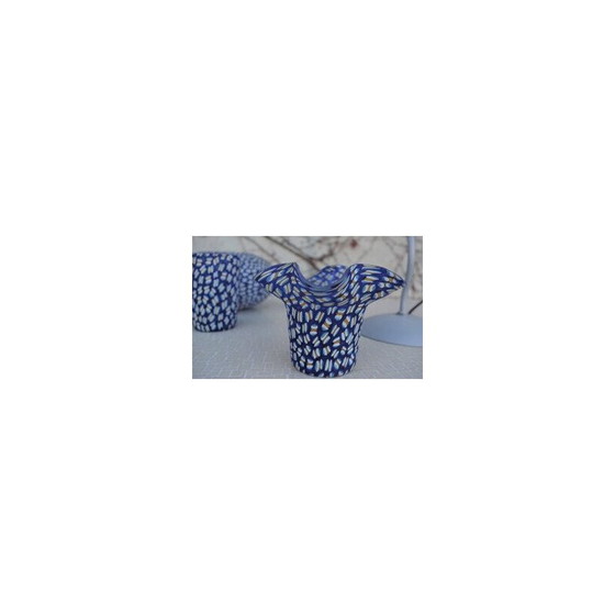 Image 1 of Set of vintage hand-painted glasses, bowls and lamps, 1990s