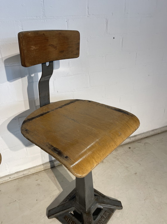 Image 1 of Singer chairs stools vintage industrial