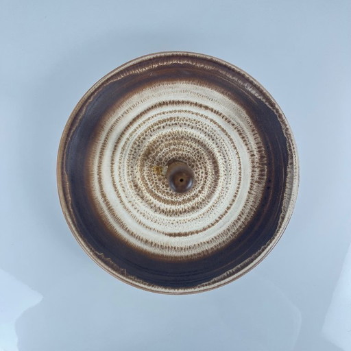 Rundes Tablett mit Keramikgriff, 1960/70