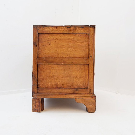 Image 1 of Commode rustique à deux tiroirs et pieds sculptés - 1930s
