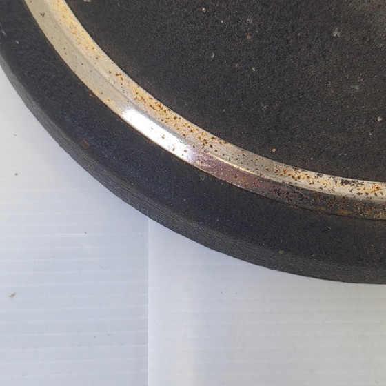 Image 1 of Vintage 1950s Floor Lamp by Maison Arlus, Metal, Brass & Opal Glass, 50s Rockabilly