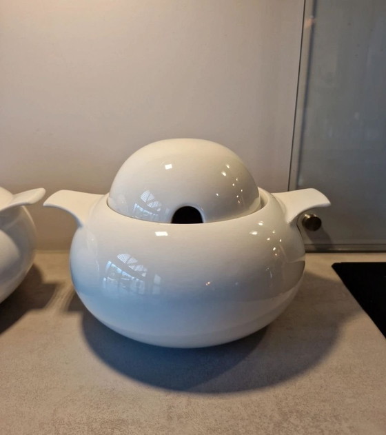 Ambrogio Rossari Scherzer Bavaria Zuppiere, Stoviglie, Ceramica, Porcellana, Bianco (foto 2 di 5)