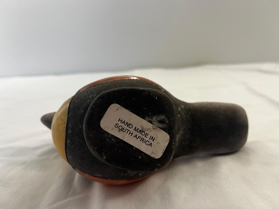 Image 1 of Set van drie veelkleurige Raku vogelfiguren