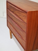 Cassettiera danese vintage in teak, anni '60
