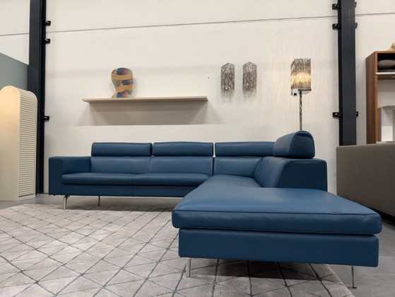 Leolux Horatio Divano Angolare Pelle Senso Teal 293x224, Divani angolari, Blu (foto 2 di 14)