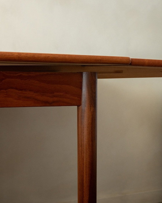 Image 1 of Danish Modern Teak Extendable Dining Table Model 24 by Ansager Møbler, 1960s