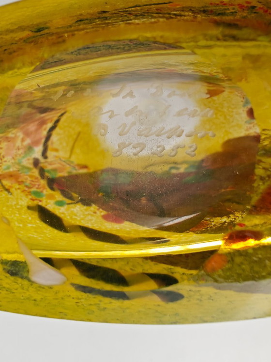 Image 1 of Yellow Vase by Bertil Vallien for Kosta Boda Type Satelitte