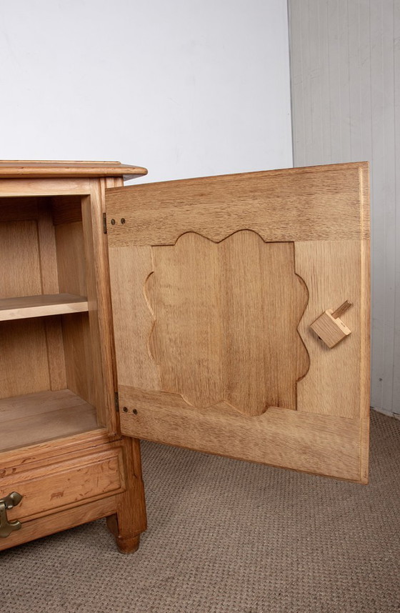 Image 1 of Very large French sideboard in solid oak by Guillerme and Chambron for Your Home 1960.