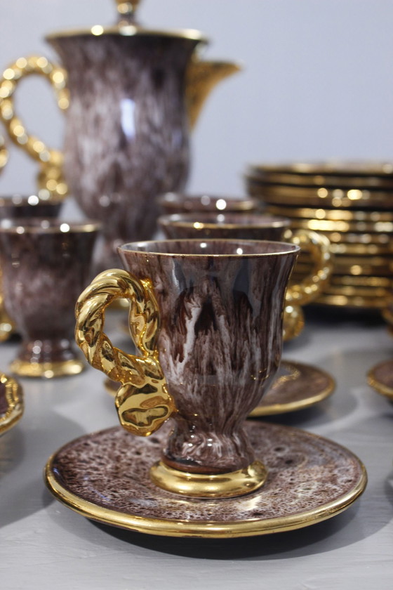 Image 1 of Marius Giuge À Vallauris - 40-delig ontbijtset Frankrijk 1950