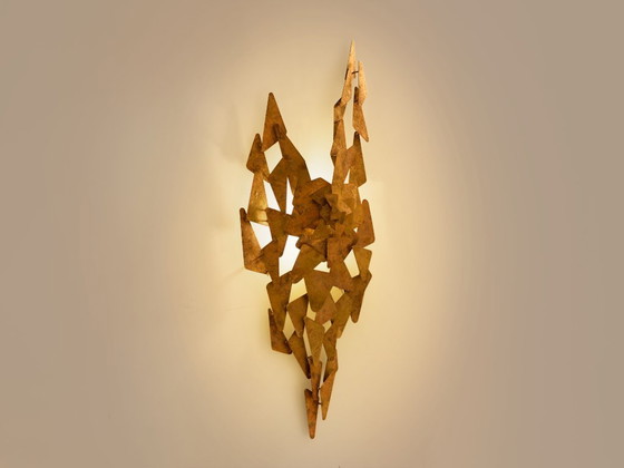 Image 1 of Scultura da parete in metallo patinato Auguste Fix, anni '70