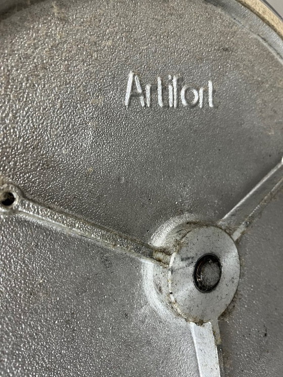 Image 1 of Four small tulip-shaped dining chairs in burgundy leather, designed by Pierre Paulin for Artifort in the 1990s.