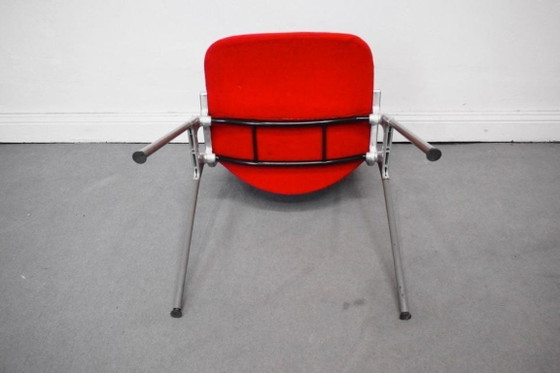 1/13 Giancarlo Piretti Castelli DSC 106 Chair red Aluminium – Dining chairs, Metal, Textile, Vintage (photo 9 of 12)