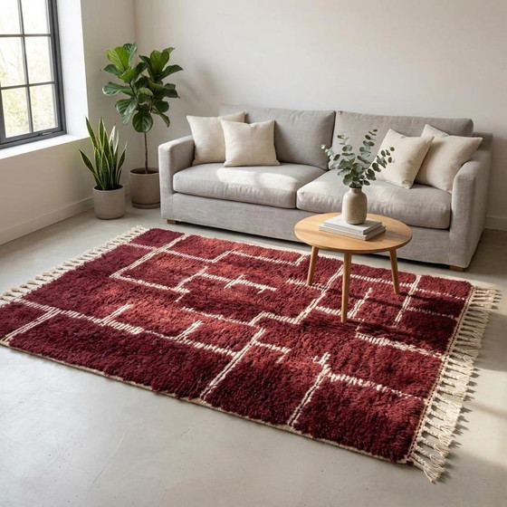Tappeto berbero color ecru con motivi geometrici, 250/160 cm – Tappeti, Wool (photo 4 of 7)
