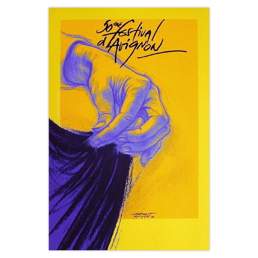 Manifesto Ernest PIGNON-ERNEST Festival d'Avignon 1996