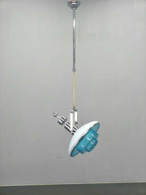 Rare Bauhaus Adjustable Ceiling Light by Otto Mueller, 1930s