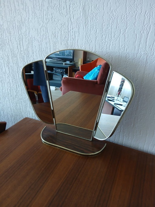 Vintage Kapspiegel – Drieluik Spiegel - Jaren 60