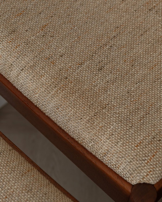 Image 1 of Vintage eetkamerstoelen van Johannes Nørgaard voor Nørgaard Møbelfabrik (set van 6) | Originele wollen bekleding | Jaren 60