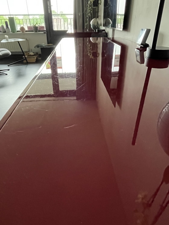Image 1 of 1x Cappellini Lowboard Uni in Bordeaux High Gloss