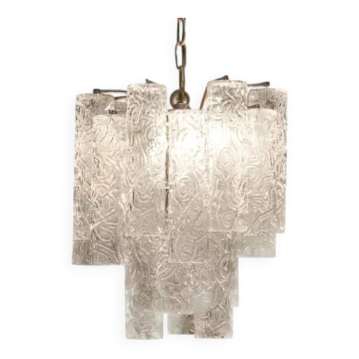 Murano Tronchi chandelier by Toni Zuccheri for Venini – kroonluchters, Crystal, Metal, Vintage