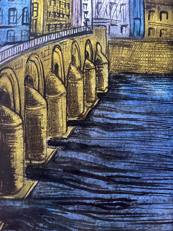 Image 1 of Vetrata al piombo con immagine di Maastricht