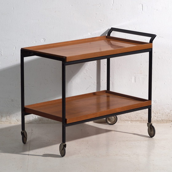 Carrito de servicio antiguo OPAL – Alemania, circa 1960 – Carritos de bar, Wood, polished steel (photo 4 of 40)