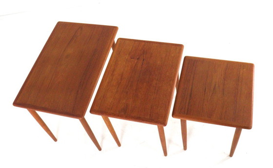 Image 1 of Set of nesting tables side tables Danish vintage