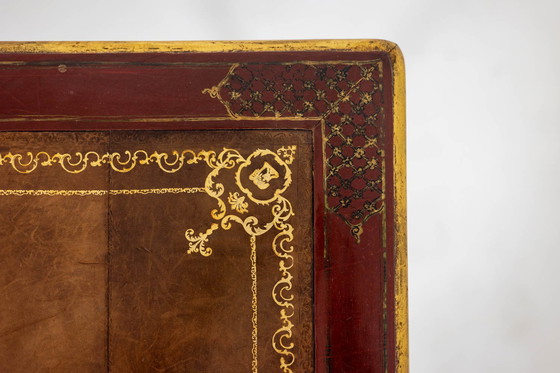 Image 1 of Bureau Plat de Style Louis XV à Décor de Scènes Lacustres, Circa 1800