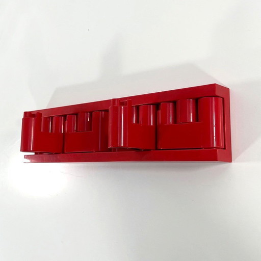 Red Minivip Coat Rack by Benanti & Brunori for Velca Legnano, 1970s