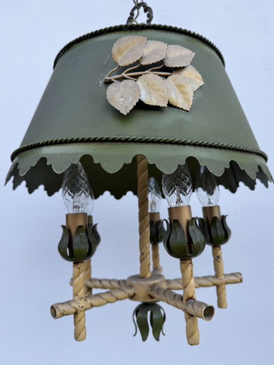 Florentine Chandelier Hollywood Regency Style 60s – Metal (photo 13 of 15)