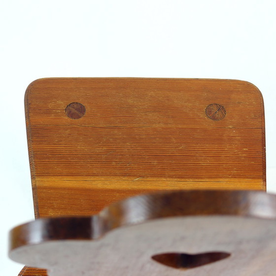 Image 1 of Folk Style Dining Chair In Wood, Czechoslovakia 1973