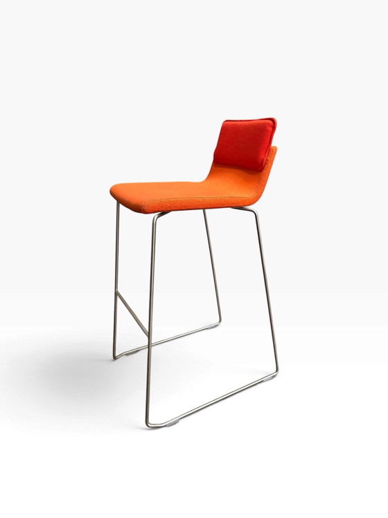 Taburetes de bar Gispen, Metal, Textil, Naranja (foto 6 de 8)