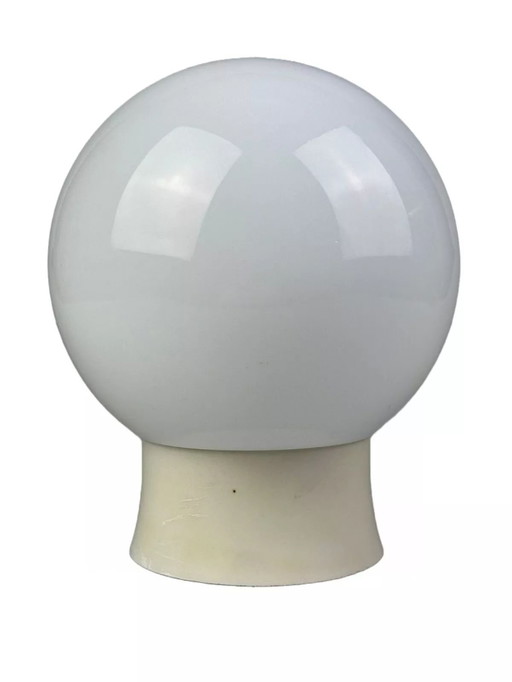 Lampe des années 50 60 Lampe murale Lampe de cave Plastique & verre Bauhaus