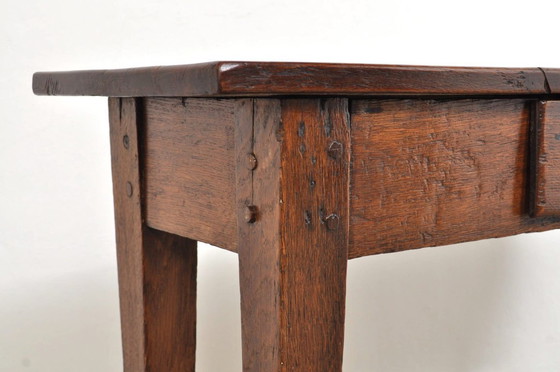 Image 1 of Antique oak side table, 1870s