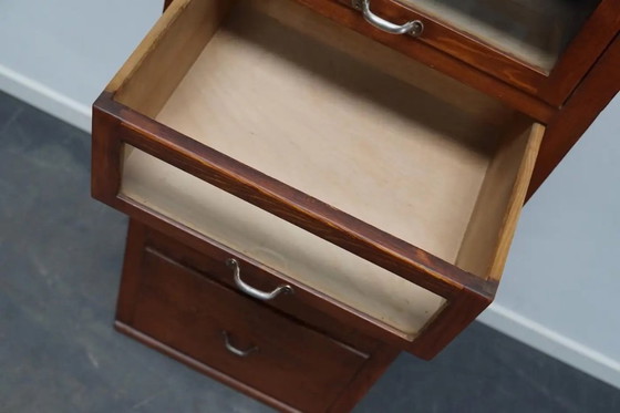 Image 1 of Mobiletto alto da merceria in pino tedesco d'epoca, anni '50