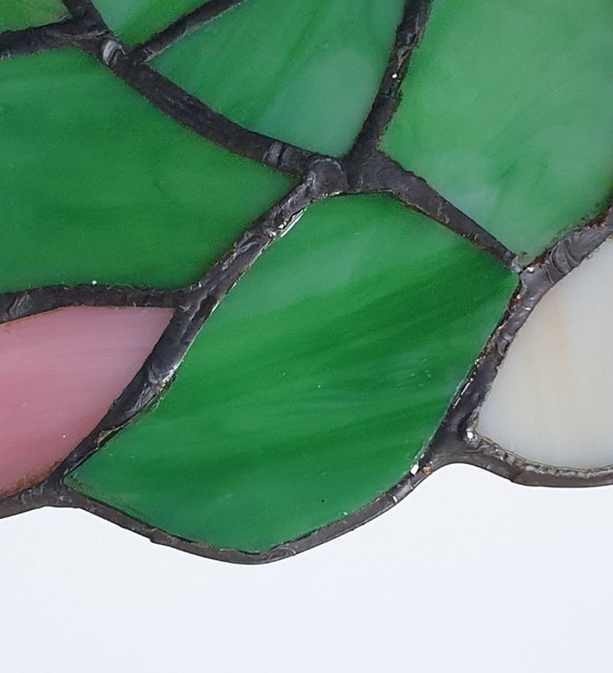 Image 1 of Large (40cm) Tiffany / stained glass grape pendant lamp