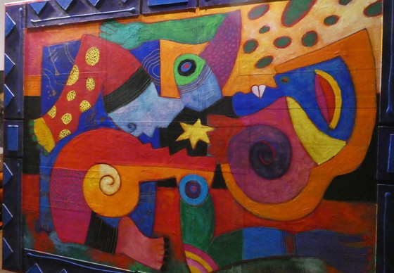 Image 1 of CLEMENS BRIELS - Uniek Meesterwerk "Touched to the Core" (130x100cm) - Gesigneerd + Certificaat