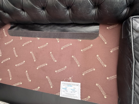 Image 1 of Originale inglese Springvale Chesterfield, modello Bristol Springvale, nero, 3,5 posti