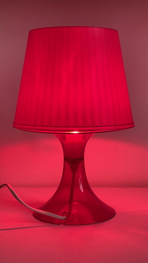  Red Plexiglas lamp Ikea
