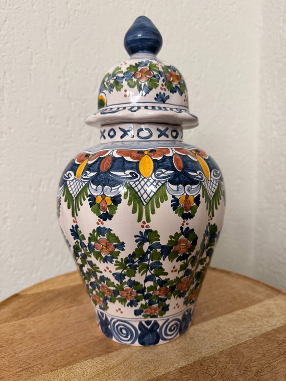 Image 1 of Royal Tichelaar Makkum lidded vase