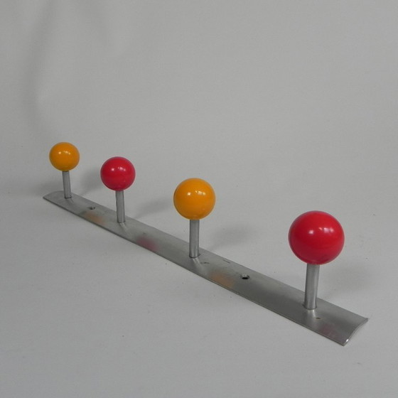 Image 1 of Wall coat rack with colored bulbs, 1950s