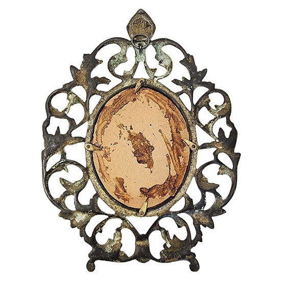 Antique Italian Bronze Mirror – Early 19th Century (photo 6 of 6)