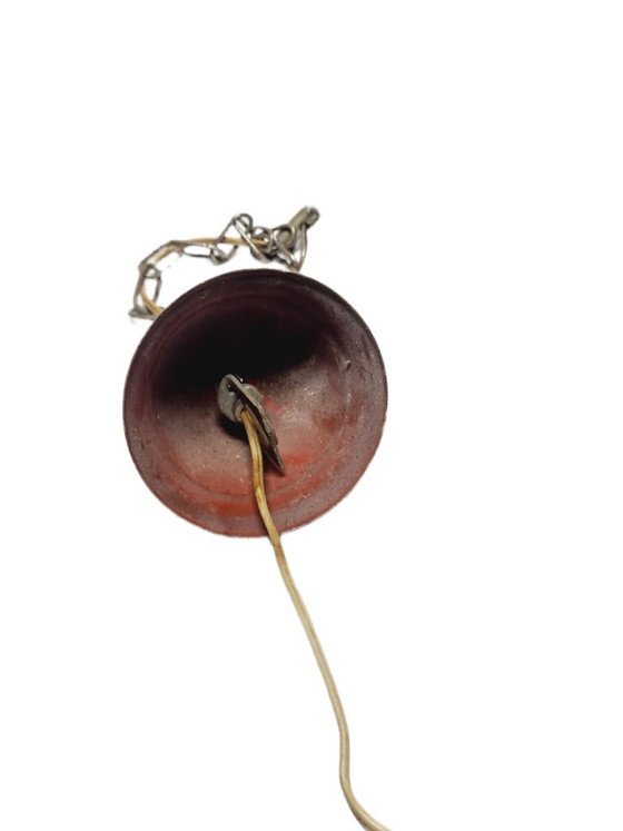 Mid-Century Pendant Lamp from Polam, 1950s – Glass, Metal (photo 8 of 8)