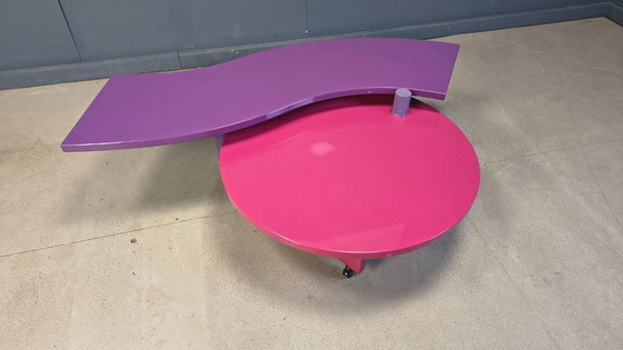Image 1 of Mesa de centro giratoria Maurizio Salvato de madera de nogal para Saporiti Italia, años 80