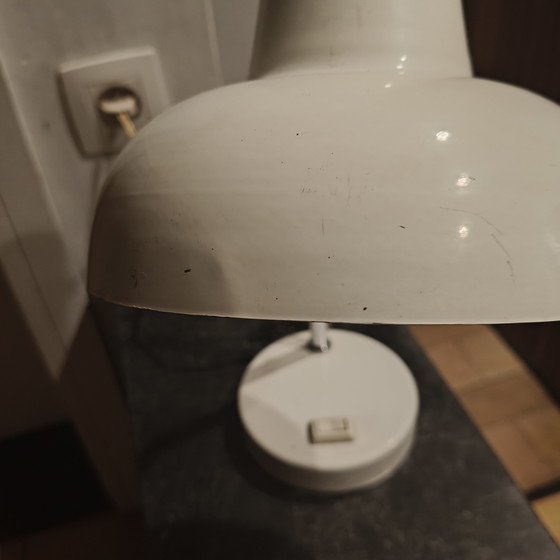 Image 1 of Vintage 70s Mushroom Desk Lamp in Cream White