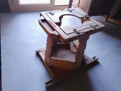 Trotteur/trotteur pour bébé/attrape-enfant ancien en pin, XIXe siècle