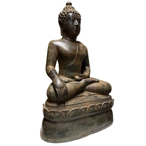 Estatua de Buda de Bronce Grande XXL - Estilo Thai Sukhothai - Bronce Pesado - 70 cm de Alto – Esculturas (photo 3 of 10)