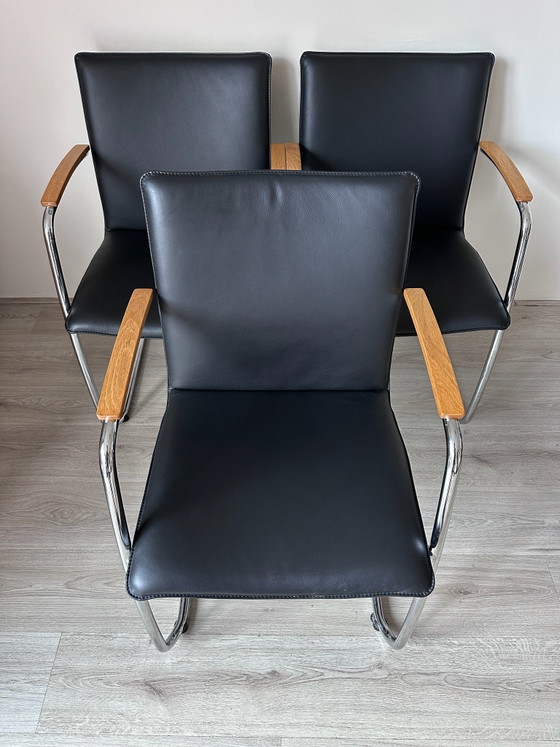 4x Leolux Freyr chaises de salle à manger design – Cuir (photo 10 of 12)