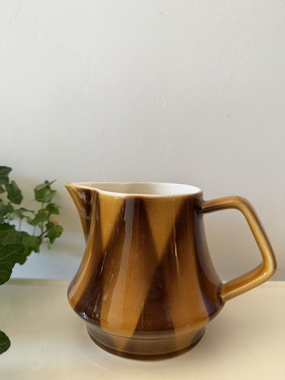 Image 1 of Bunzlauer ceramic pitcher, 1920s/30s Art Deco